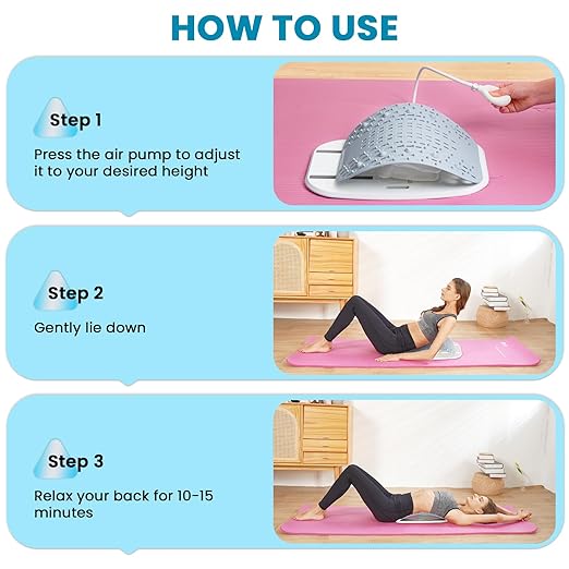 Back Stretcher for Lower Back Pain Relief - Adjustable Back Cracker Board, Ergonomic Lumbar Support Board, Back Cracking Device for Spinal Decompression, Scoliosis, Sciatica, Muscle Relaxation