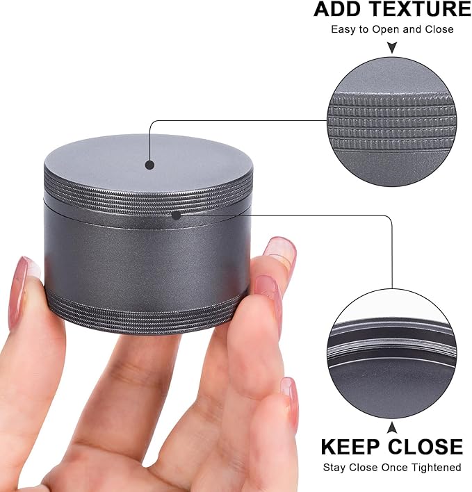 Metal Pill Box Pill Case - Waterproof Travel Medicine Organizer Single Round Aluminum Alloy Storage Daily Pill Container Multitool EDC Every Day for Vitamin, Fish Oil Gray Big Size