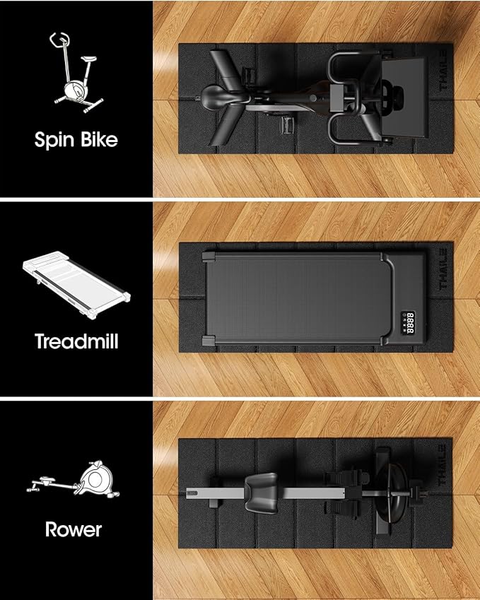 Treadmill Walking Pad Mat for Carpet Floors 71x32,1/4“Thick Treadmill Mat for Hardwood Floors,Mat for Under Exercise Equipment on Carpet,Noise Shock Absorption