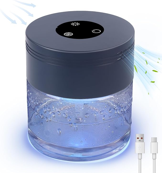 Water Air Purifiers for Home, Water Based Air Purifiers, Quiet 3-Speed Air Washer Aroma Diffuser, 8-Color Light Air Revitalizer, 24H Auto Shut-off Humidifier for Bedroom, Office, Living room, Pet