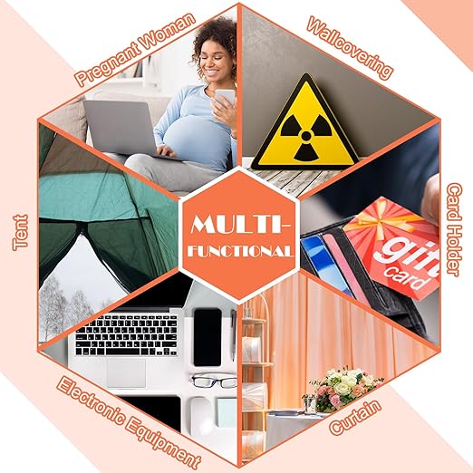 VitalCozy Faraday Fabric, Copper Faraday Cloth for EMP Shield,grounding Mobile Phone,WiFi, GPS Copper Nickel Fabric Material Blocks Rf Signals(1 Sheet,197"x43")
