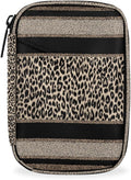 Leopard Print Cheetah Pill Case Everyday Travel, 7 Day Weekly Medicine Pill Box Compact Portable Pills Bottle Organizer with Zipper for Daily Vitamin Medicine Holder Bottle Organizers Bag