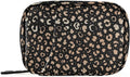ALAZA Leopard Spot on Black Pill Case 7 Day Weekly Medicine Organizer Travel Portable Compact Pill Box Holding Vitamins Supplements Fish Oil