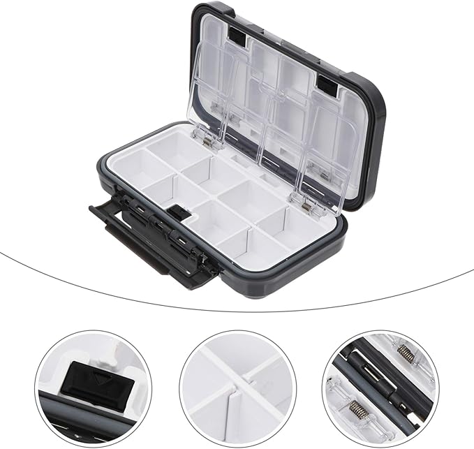 EXCEART Travel Medicine Kit Mini Pill Organizer 8 Compartments Travel Medicine Box Case Pill Box Medicine Pill Tablet Capsule Organizer for Fish Oil Supplement Tool Chest Organizer
