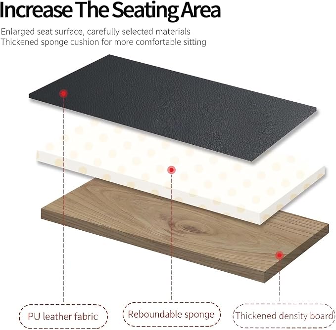 Keyboard Bench X-Style Height Adjustable 16-20in Padded Cushion Piano Stool Bench Keyboard Chair for Keyboards Piano.