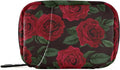 xigua Rose Flower Pill Case 7-Day Travel Pill Organizer Box with Zipper Closure for Vitamins, Medication and Supplements