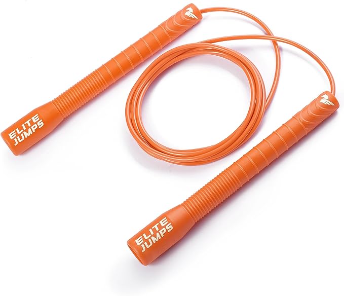Fit Plus Pro Freestyle PVC Jump Rope for Tricks - Long Handles with Non-Slip Grip Tape - Adult Jump Ropes for Fitness