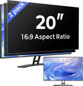 [2 Pack] 20 Inch Computer Privacy Screen Filter for Monitor 16:9 Aspect Ratio, Eye Protection Anti Blue Light Privacy Shield and Anti-Glare Protector, 20inch Removable Anti-Scratch 20in Protector Film