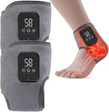 Cordless Ankle Heating Pad, Foot Renew, Ankle Massager for Pain Relief & Circulation, 3 Levels of Heat and Vibration Adjustable, Smart Timer, Gifts for Dad Mom Men Women. (GRAY-2PCS)