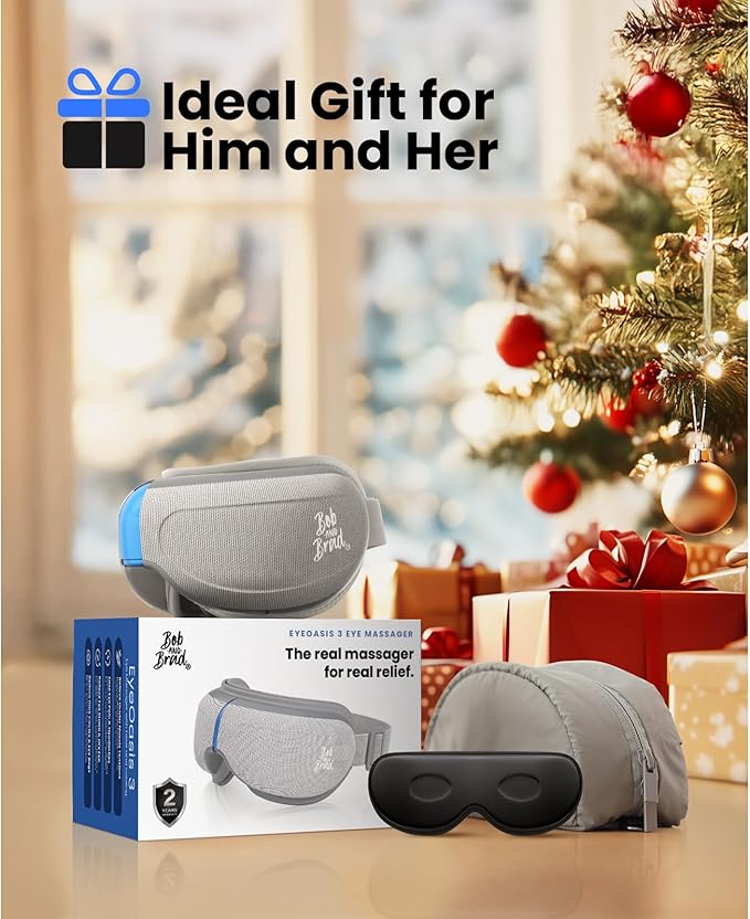 BOB AND BRAD Eye Massager with Heat and Cooling, EyeOasis 2 Eye Massager for Migraines FSA Eligible/HSA Eligible, Heated Face Massager for Dry Eye Migraine Relief, Warm Compress for Stress Relief