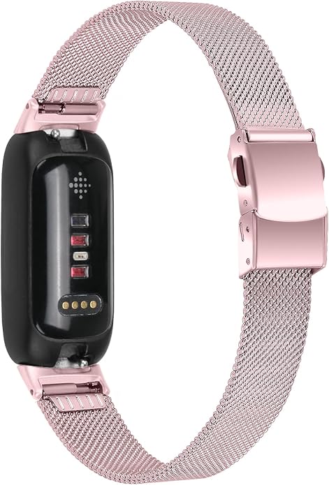 FitTurn Compatible with Fitbit inspire 3 metal band, Replacement Stainless Steel Mesh Watch Band Quick Release Metal Smart Strap for Fitbit inspire 3 Health & Fitness Tracker Watch