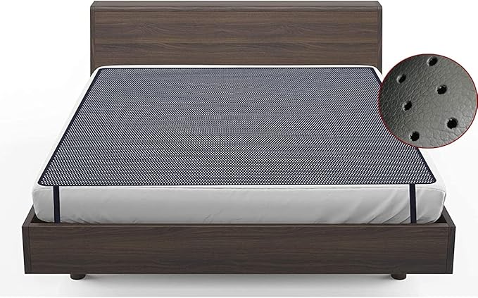 Amerthing Grounding Mats, Conductive Carbon Leatherette Pads for Better Sleep and Healthy, Relax Therapy Sheets (Full Size 54"x71"Inch)