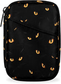 Black cat Eyes Pill Case Everyday Travel, 7 Day Weekly Medicine Pill Box Compact Portable Pills Bottle Organizer with Zipper for Daily Vitamin Medicine Holder Bottle Organizers Bag