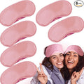 6 Pack Blindfold Eye Mask Cover Sleep Mask for Party Games Travel Sleep Team Build Party Supply with Adjustable Strap for Women Men Kids, Pink
