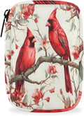 Cardinal Birds Travel Pill Organizer Bag Portable Weekly Pill Box Travel Medicine Organizer 7 Day Pill Case with Zipper for Daily Travel Family Business