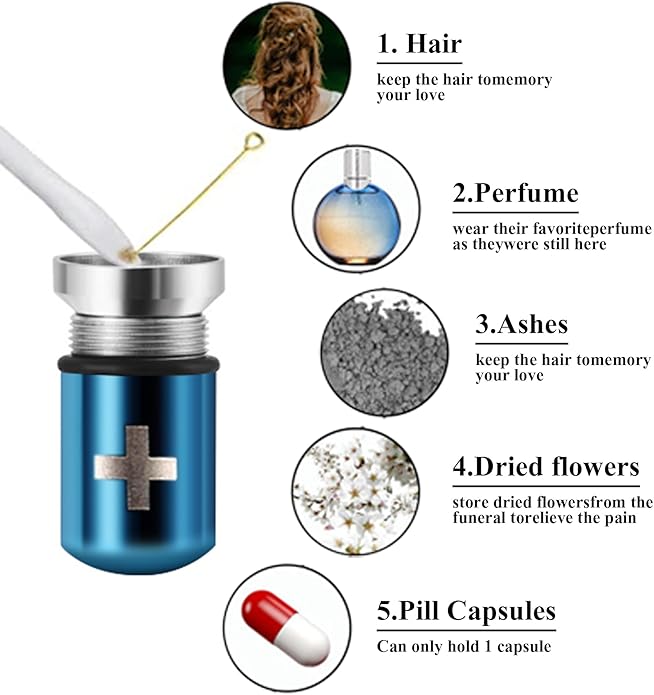 OIDEA Stainless Steel Pill Case Capsule Cross Medicine Keepsake Pendant Necklace Jewelry for Women and Men 22 inch Chain