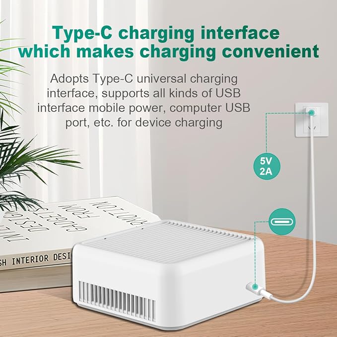 Air Purifiers for Home,True HEPA Small Air Purifier for Dorm Room, Up to 615 Ft²,15dB Quiet,for Smoke Odors,Portable Mini Air Purifier,Desk Air Filter for Office, RV,Bedroom,Travel (Elegant White)