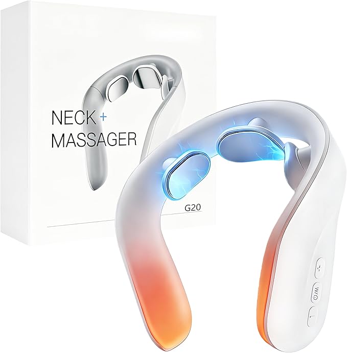 G20 Neck Massager with Heat - Deep Tissue Pain Relief, Promote Muscle Relaxation, 3 Heat Settings, 4 Modes &15 intensities, Ergonomic Design, with Remote Control, Gifts for Men Women