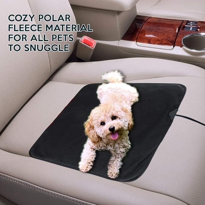 ZONETECH Black Warming Pad Cozy Warmth in Cold Weather, Perfectly Sized for Comfort and Portability for Pets