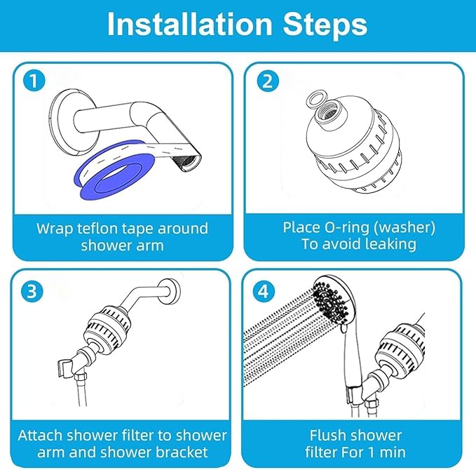 Yodel Shower Filter Brushed Nickel - Shower Head Filter for Hard Water - Water Softener to Remove Chlorine and Fluoride,Improve Hair and Skin Condition