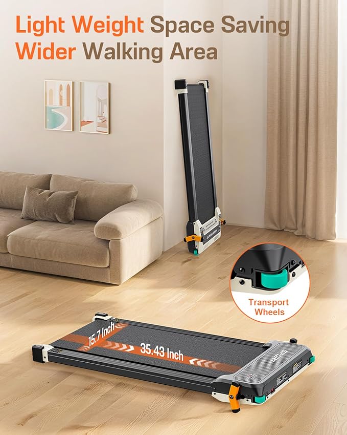 Walking Pad with Incline, Akluer Incline Treadmills for Home, 2.5 HP Under Desk Treadmill Small with Remote Control, Walking Pad Small Treadmill with LED Display
