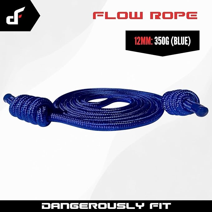 Flow Rope for Fitness Exercise - Double Braid 9ft Adjustable Length Jump Ropes - Home or Gym Training Workout for Men and Women