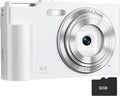 Digital Camera, FHD 4K Digital Point and Shoot Camera with 16X Zoom Anti Shake, 48MP Compact Small Camera with 32GB Card for Boys Girls Kids