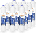 Aquaboon T33 Inline Carbon Filter - 1/4 Inline Water Filter for Refrigerator T33 Inline Ro Post/Granular Activated Carbon (GAC) Polishing Water Filter Cartridge for Reverse Osmosis System 12-Pack