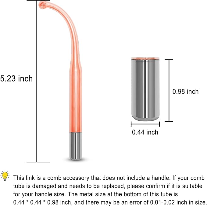 Electrode Wand Glass Tube Electrodes Spare Part for Facial Machine Salon Spa Equipment Elitzia ETJX006 (Orange Point)