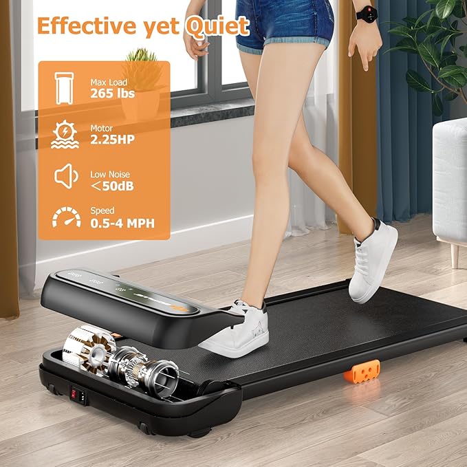 Goplus Walking Pad, Under Desk Treadmill for Home and Office, Walking Pad Treadmill Under Desk with 265 lbs Capacity, 12 Preset Programs, Watch-Like Remote Control, LED Touch Screen, Installation-Free