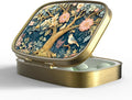 Small Pill Box Pill Case with Mirror Retro Pocket 2 Compartment Pill Holder for Purse or Pocket Bronze Portable Medicine Vitamin Container Fish Oil and Supplement Storage BPA-Free