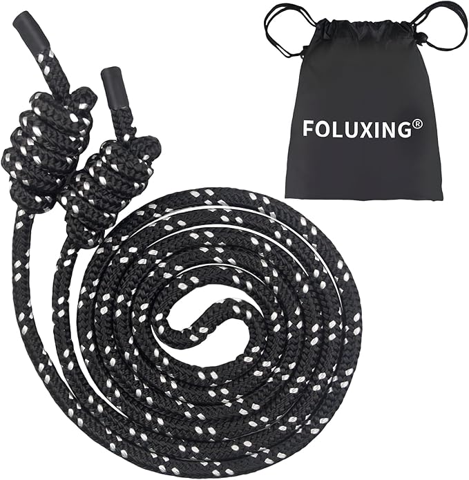 Flow Rope Jump Rope for Fitness - High Performance Adjustable Exercise Jump Rope for Men & Women - Double Woven Workout Rope for Home Gym, Cardio, Boxing & MMA - Indoor/Outdoor Training (Beginner Friendly)