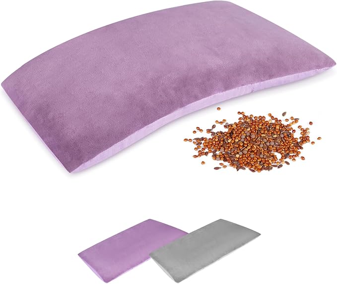 SuzziPad Heating Pad Microwavable for Reduce Discomfort with Washable Cover, 7 x12 Reusable Heat Pads for Shoulder, Belly, Elbow, Knee, Moist Heated Pack, Sore Muscle, Soothing Fatigue, Purple
