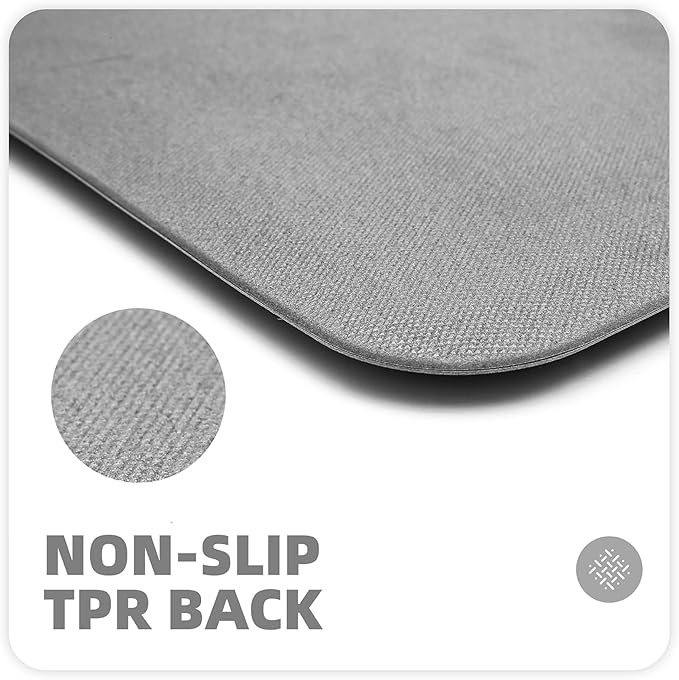 Color&Geometry Anti Fatigue Floor Comfort Mat 3/4 Inch Thick 17"x24" Perfect for Standing Desks, Kitchen Sink, Stove, Dishwasher, Countertop, Office or Garage, Light Grey