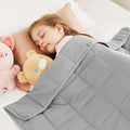 CuteKing Weighted Blanket - Weighted Blanket with Premium Glass Beads - Breathable Heavy Blanket for Comfort Sleep - Thick Blanket All Season (10lbs, 48"x72", Light Grey)