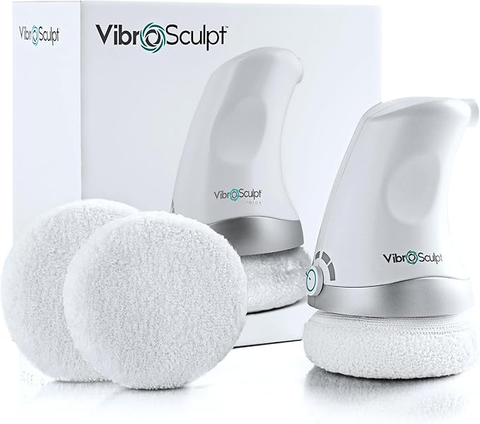 Vibro Sculpt 1.0 Body Sculpting Machine – Lymphatic Drainage Massager & Cellulite Massage Tool for Legs, Stomach & Arms – with Interchangeable Pads that Helps Improve Skin Texture