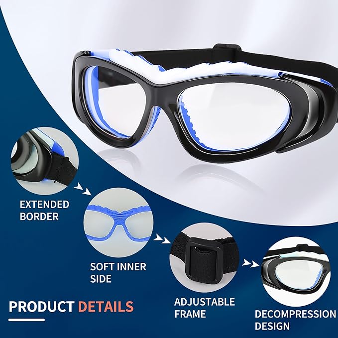 Sport Glasses for Men Women Basketball Football Sport Goggles Anti Fog Shock Collision Wearable Glasses