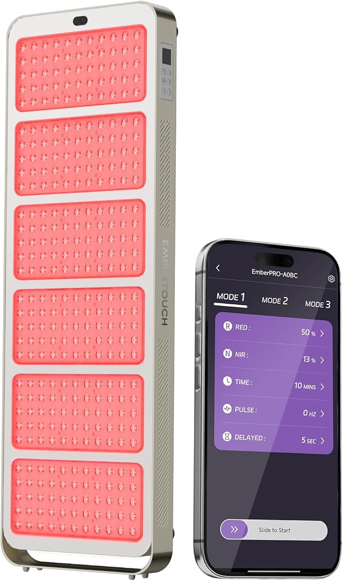 Red Light Therapy Panel - 660nm & 850nm Infrared Light Therapy Lamp with Smart App Control, 330 LEDs High Power Device at Home for Body, Face, Recovery, Skin Health, 650W (PRO650)