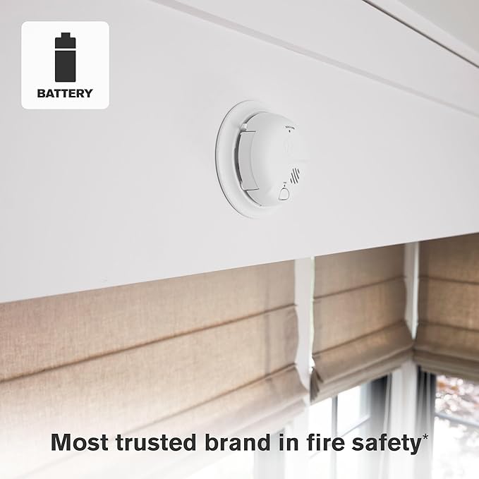 BRK First Alert SMI100, Battery-Operated Smoke Alarm, 3-Pack