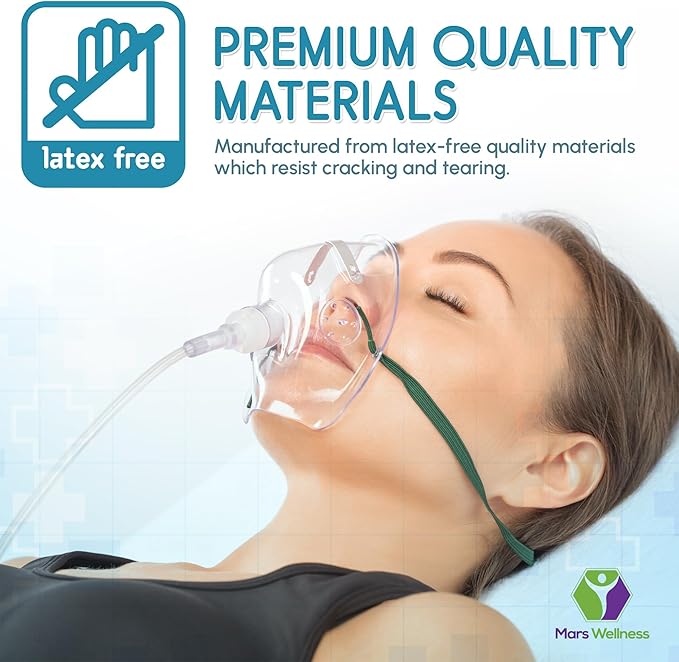 Mars Wellness Oxygen Tubing - Premium Clear Crush Resistant Oxygen Tubes - 50 Foot - 3 Tubes