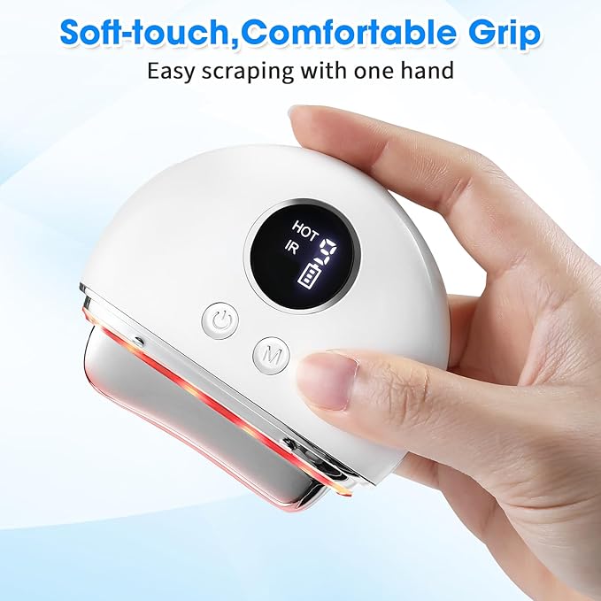 Electric Fascia Blaster & Muscle Scraper Tool with Heating and Vibration - for Deep Tissue,Myofascial Release,Gua Sha,and Trigger Point Massage for Pain Relief & Recovery