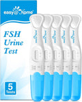 Easy@Home FSH Test Kit for Women - At-Home Hormone & Cycle Tracking with Premom App | Midstream Urine Test for Female Hormone Tracking | Reliable & Quick Results | 5 Tests