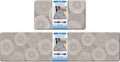 LuxStep Kitchen Mat Cushioned Rugs Anti-Fatigue Mats for Kitchen Floor,Waterproof Non-Slip Mats and Rugs Set for Office,Floor,Laundry 17.3"×30"+17.3"×70",Khaki