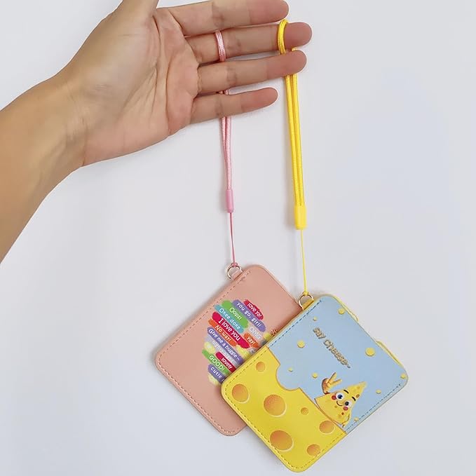 Birth Control Pill Case Holder Credit Card Sleeve Slim Wallet PU (pink heart)