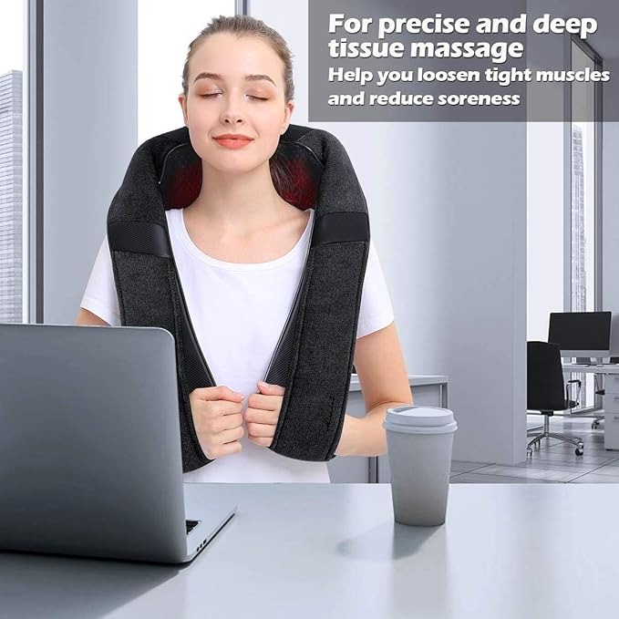 Mothers Day Gifts for Mom Wife Women, Fathers Day Dad Husband Men Gifts, Shiatsu Neck Back and Shoulder Massager with Heat for Pain Relief Deep Tissue, Birthdays, Valentine’s Day, Christmas gift