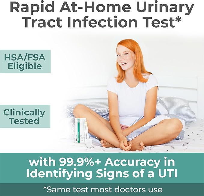 INDICAID UTI Test Strips for Home Use | Detects 2 Markers of Leukocytes & Nitrites | Accurate Results in 2 Minutes | Urinary Tract Infection Testing Know Why to Guide Your Next Step