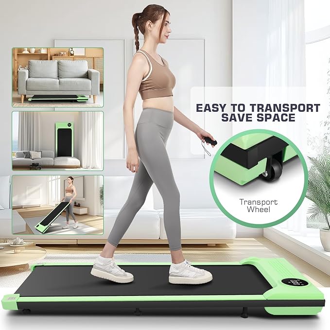 ANCHEER Walking Pad 3.0HP Under Desk Treadmill 300lbs Weight Capacity with Remote Control, Compact Electric Treadmills for Home/Gym/Office with LED Screen, Ultra-Quiet, Installation-Free