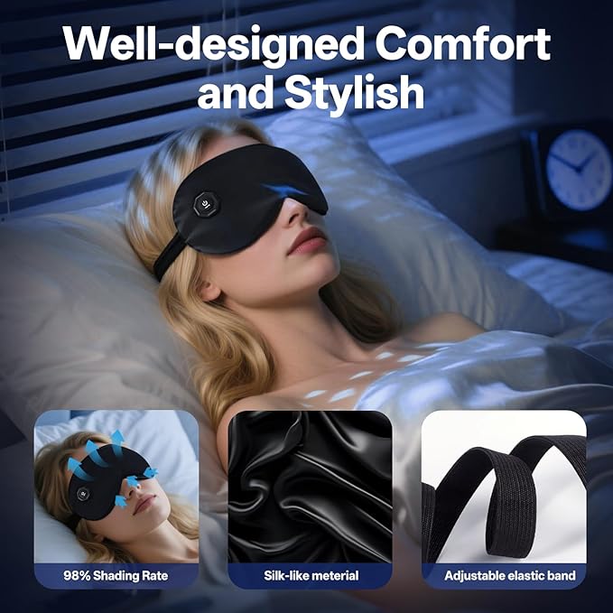 Cordless Heated Eye Mask for Dry Eyes, Electric Warm Compress for Fast Eye Relief, Rechargeable USB Heat Relax Mask for Sleep, Blepharitis & Stye Relief