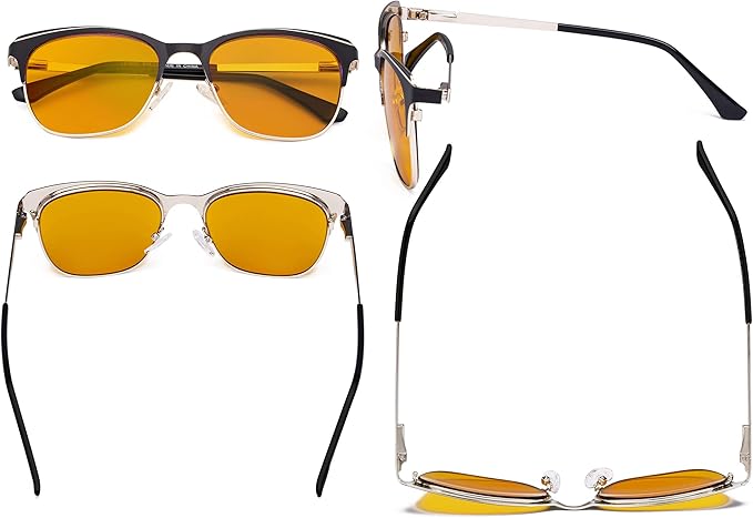 Eyekepper Blue Light Glasses - Square Digital Eyeglasses for Women Blocking Computer Screen UV Rays