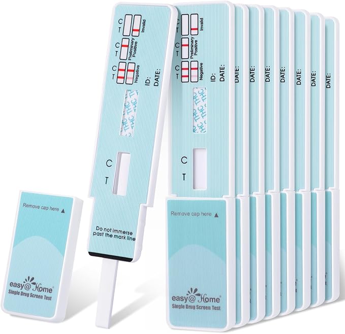 Easy@Home Marijuana Urine Drug Test Kit [25 Pack] - THC Tests for Home Use, Weed Detox Testing Kits with 50 ng/ml Cutoff Level, #EDTH-114